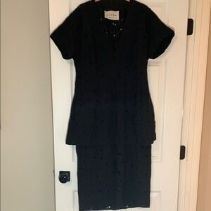 DYVNA Black Eyelet Dot Dress